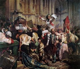 The Conquerors of the Bastille before the Hotel de Ville in 1789