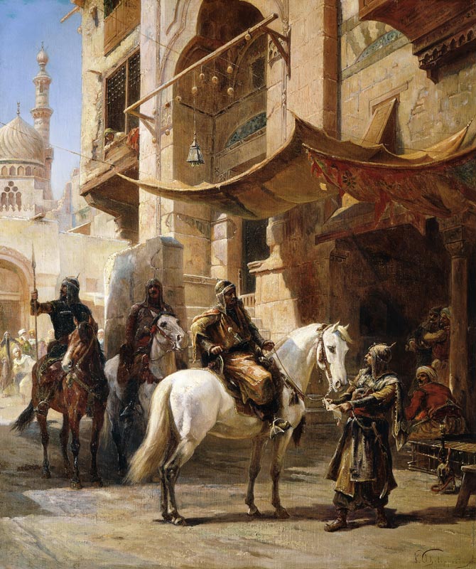 Arabische Krieger. a Paul Dominique Philippoteaux