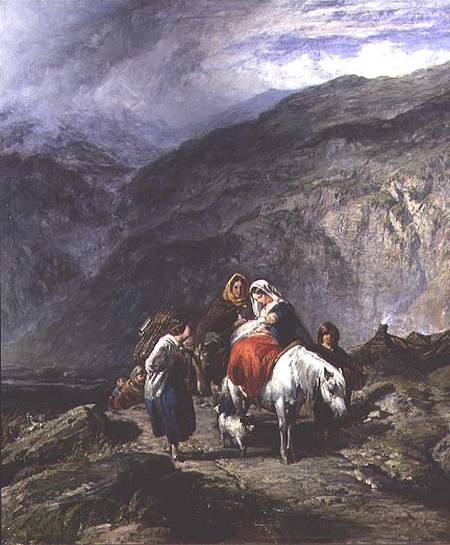Gypsy family on a mountain track a Paul Falconer Poole
