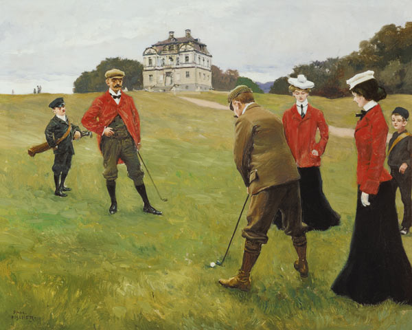 Golf Players at Copenhagen Golf Club a Paul Fischer