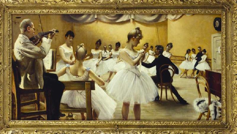 The ballet school of the royal theatre. a Paul Fischer