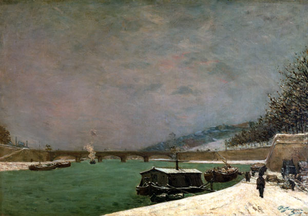 The Seine at the Pont d'Iena, Winter a Paul Gauguin