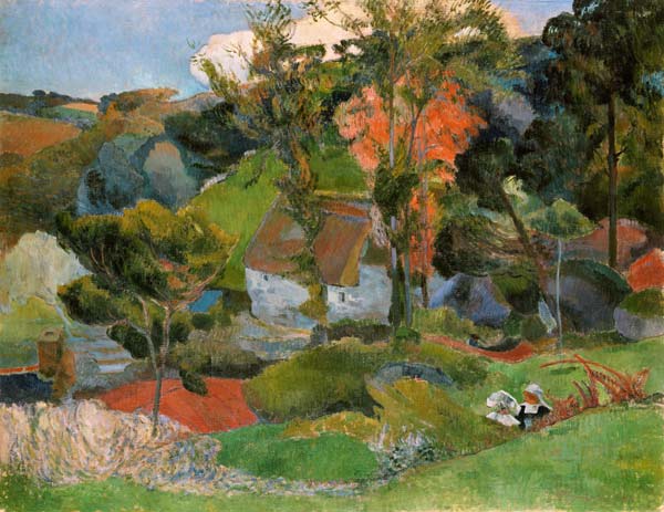 Landscape at Pont Aven a Paul Gauguin