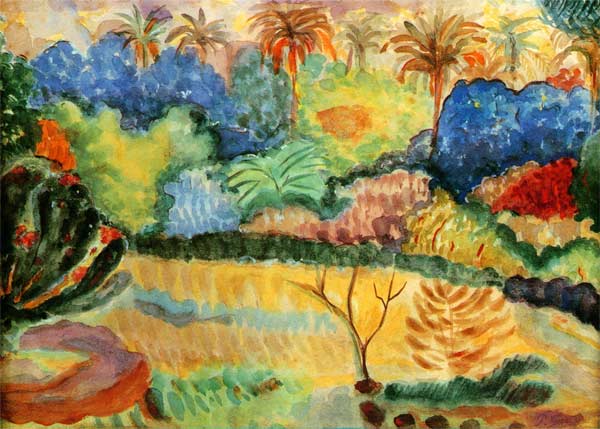 Tahitian landscape a Paul Gauguin