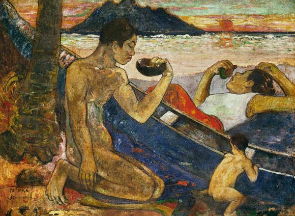 A Canoe (Tahitian Family) a Paul Gauguin