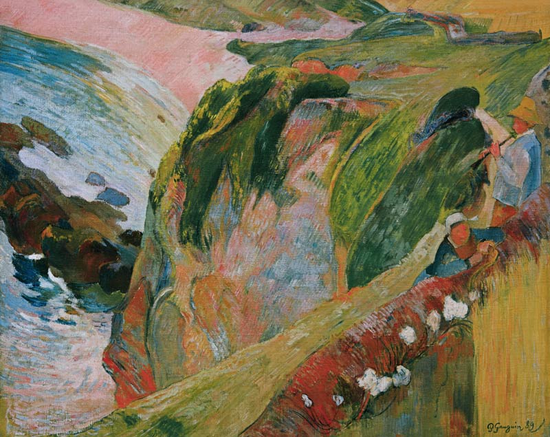 The Flageolet Player on the Cliff a Paul Gauguin