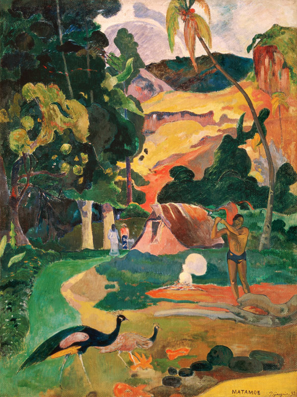 Paesaggio con pavoni (Metamoe) a Paul Gauguin