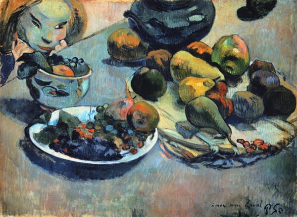 Fruit still life a Paul Gauguin