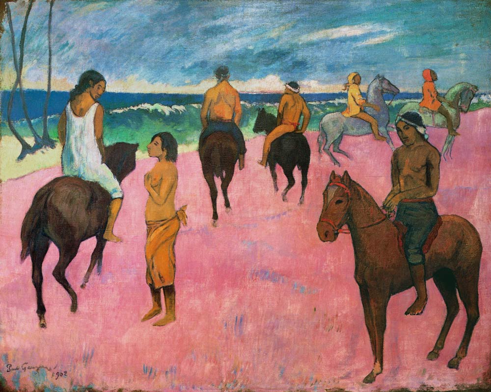 Rider on the beach a Paul Gauguin
