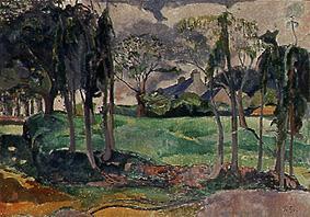 Breton landscape with farmstead. a Paul Gauguin