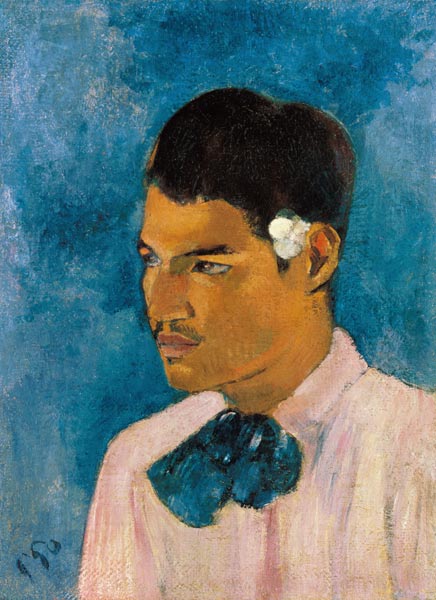 The young man with the flower a Paul Gauguin