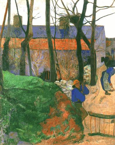 Houses in Le Pouldu a Paul Gauguin