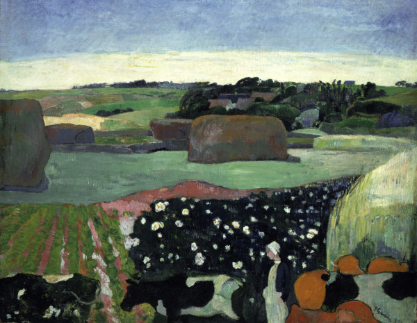 Haystack in Brittany a Paul Gauguin