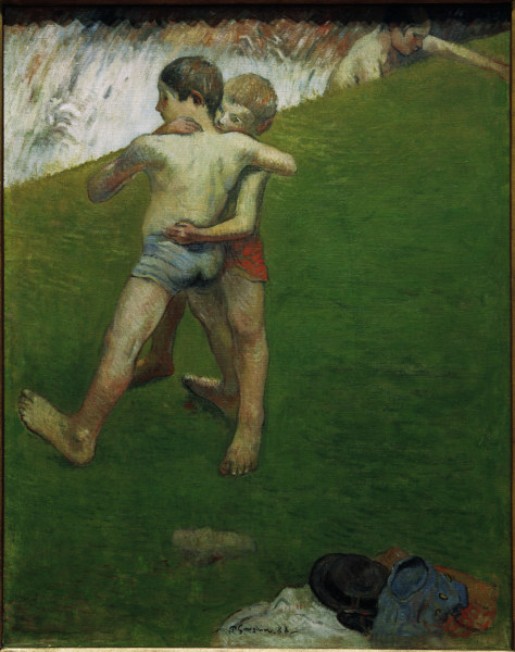 Young Wrestlers a Paul Gauguin