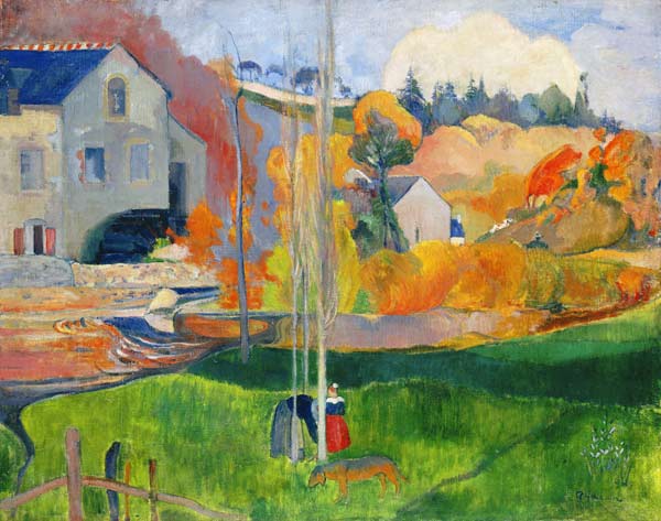 Landscape in Brittany. The David Mill a Paul Gauguin