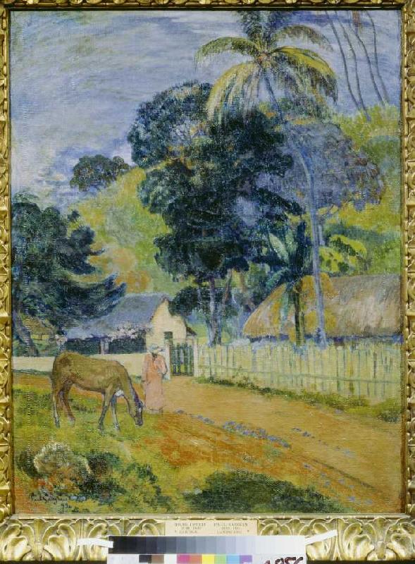 Countryside on Tahiti. a Paul Gauguin