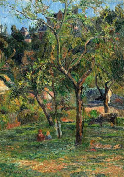 An Orchard under the Church of Bihorel a Paul Gauguin