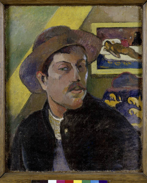 P.Gauguin, Self-portrait w. Manao Tupa. a Paul Gauguin