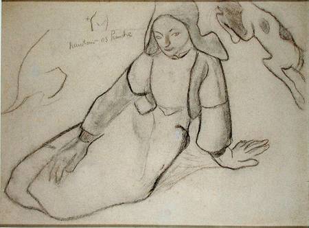 Seated Breton Woman a Paul Gauguin
