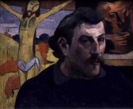 Self Portrait with the Yellow Christ a Paul Gauguin