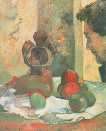 Still life with the profile of Charles Laval a Paul Gauguin