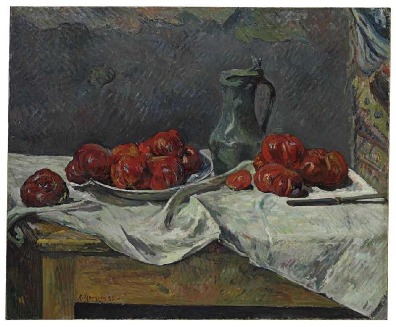 Stillleben mit Tomaten (Nature morte aux tomates) a Paul Gauguin