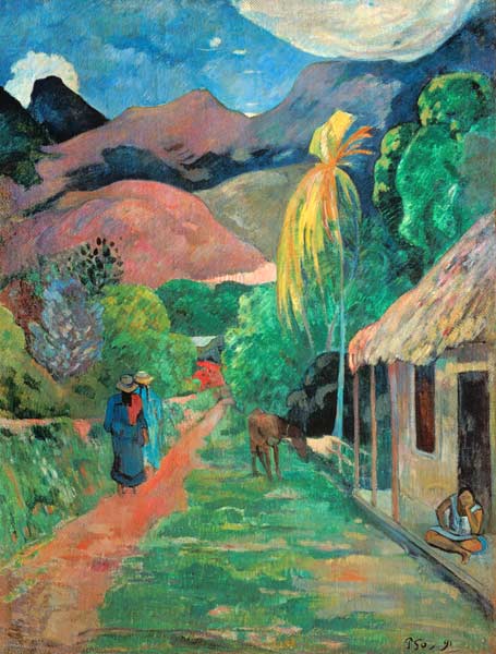 Strada di montagna a tahiti a Paul Gauguin
