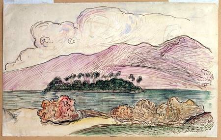 Tahitian Landscape a Paul Gauguin