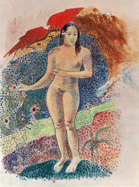 Tahitianische Eva. a Paul Gauguin