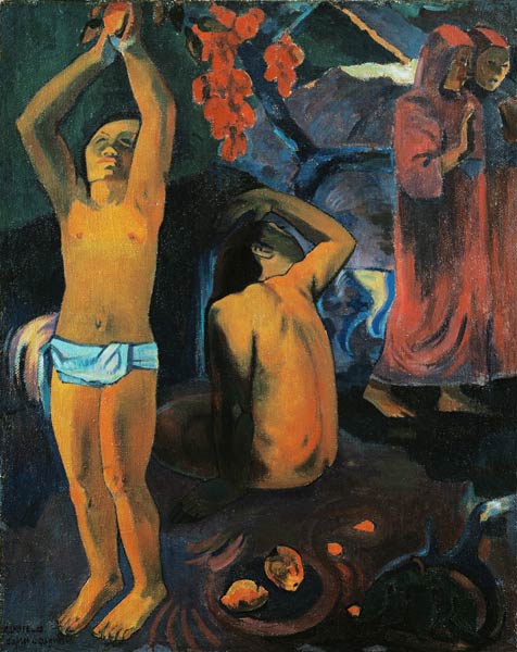 Tahitian man of poor man raised a Paul Gauguin