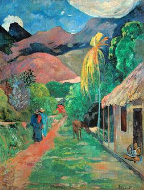 Strada di montagna a tahiti 1891