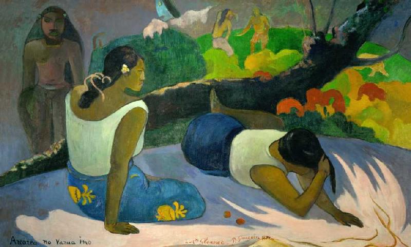 Vergnügungen des bösen Geistes (Arearea no vareua ino) a Paul Gauguin