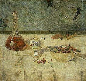 The white tablecloth. a Paul Gauguin