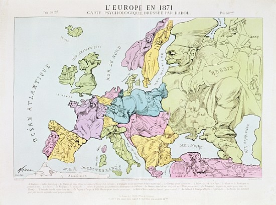 L''Europe en 1871 a Paul Hadol