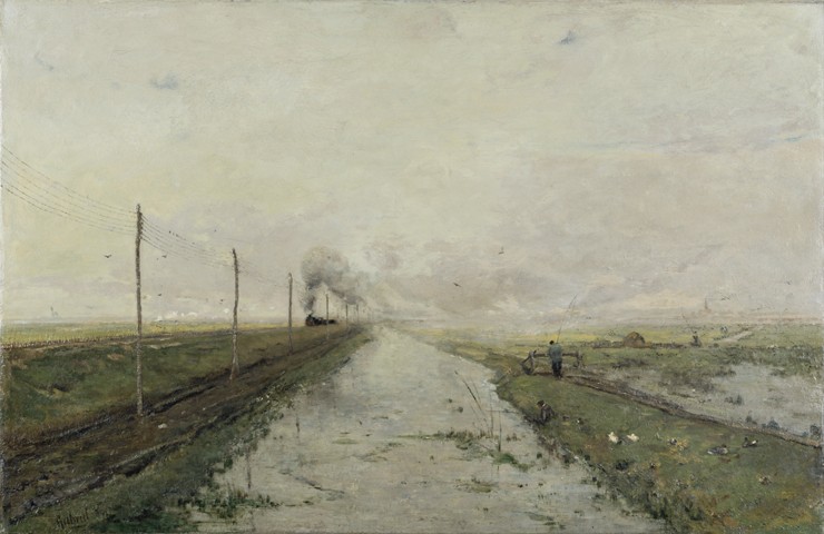 Landscape with a train a Paul Joseph Constantin Gabriel