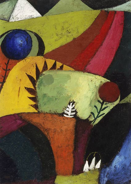 Drei weisse Glockenblumen, 1920. a Paul Klee