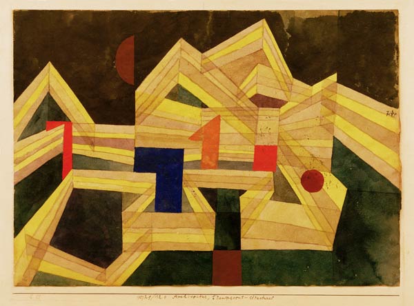 Architectur, transparent-structural, a Paul Klee