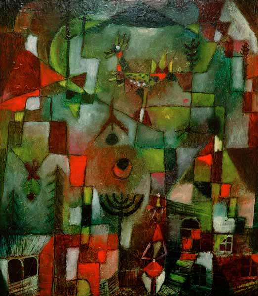 Bild mit dem Hahn und dem Grenadier, a Paul Klee