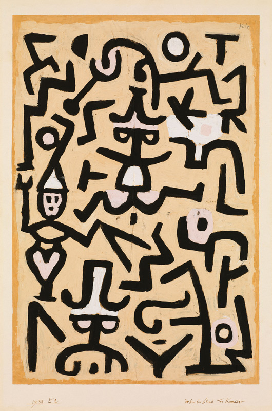 Il volantino del comico a Paul Klee