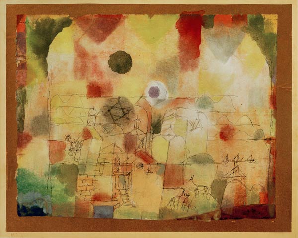 Kosmisch durchdrungene Landschaft, a Paul Klee