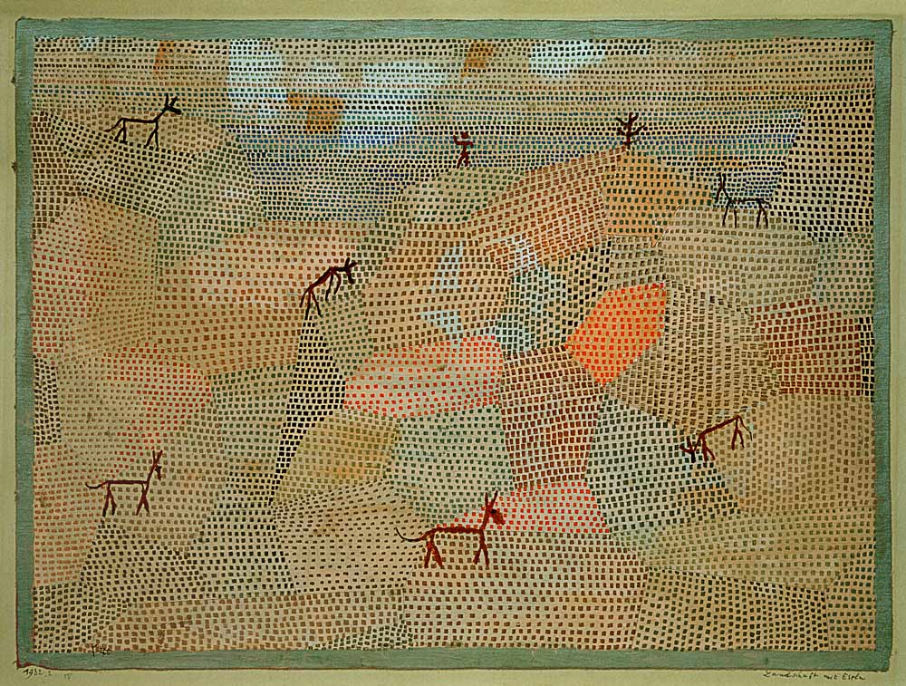 Landschaft mit Eseln, a Paul Klee