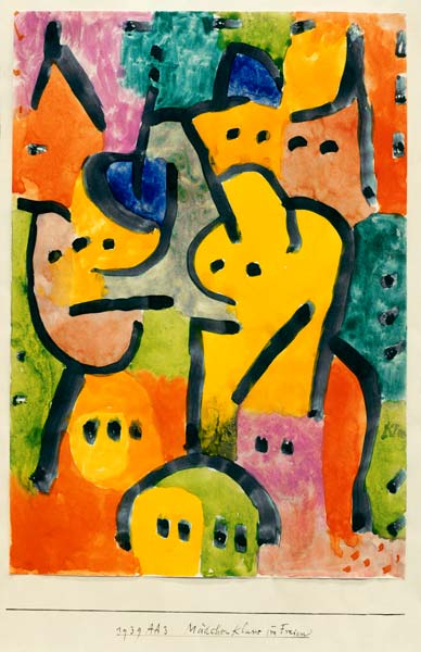 Maedchenklasse im Freien, 1939. a Paul Klee