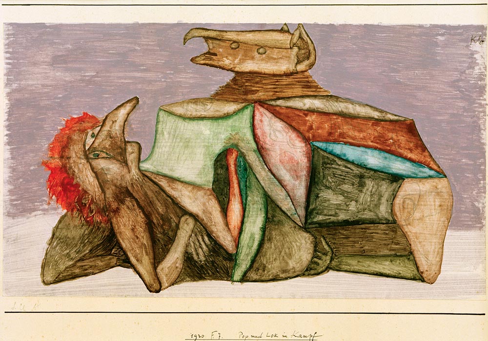 Pop und Lok im Kampf, 1930, 227 (F 7). a Paul Klee