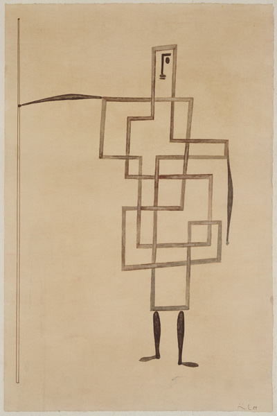 Prince, 1930 (pen & ink and w/c on pink paper)  a Paul Klee
