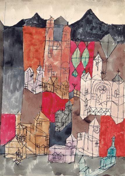 Town of the churches (churches at the mountain) a Paul Klee