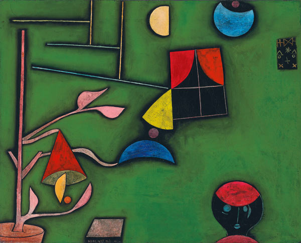 Stillleben mit Pflanze und Fenster a Paul Klee