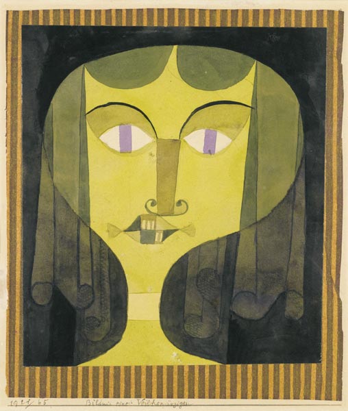 Portrait of a violet-eyed woman a Paul Klee
