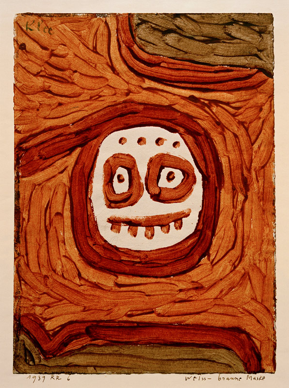 Maschera bianco-marrone a Paul Klee