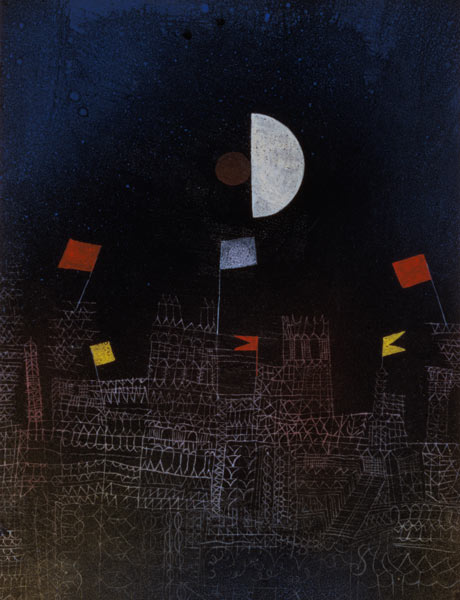 Town decked with flags a Paul Klee