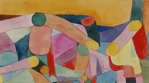 (Untitled) Colour composition, c.1914 (w/c and pencil on paper)  a Paul Klee